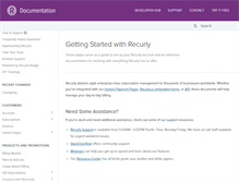 Tablet Screenshot of docs.recurly.com